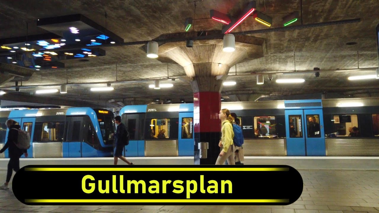 Metro | Tunnelbana Station Gullmarsplan - Stockholm 🇸🇪 - Walkthrough 🚶
