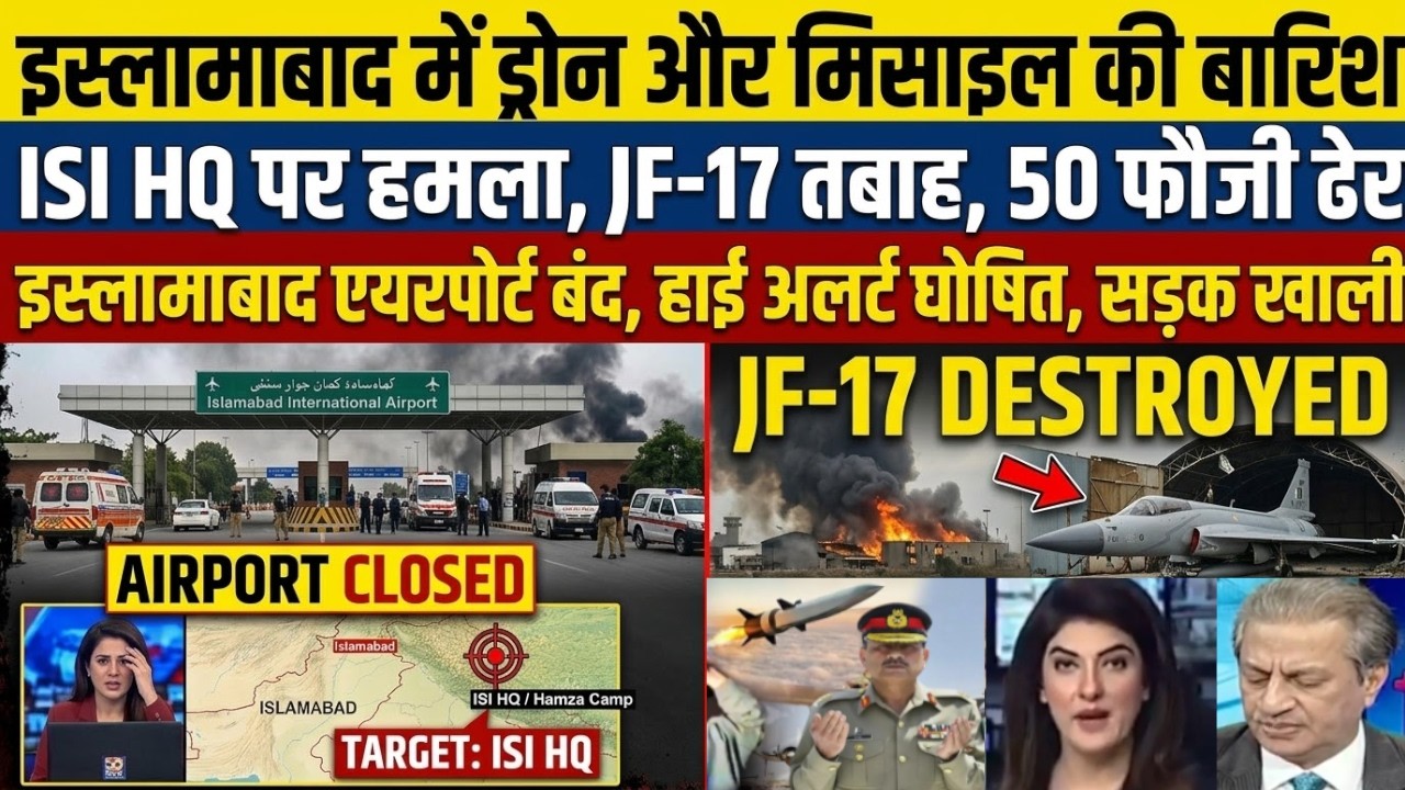Islamabad Attack | ISI HQ HIT | JF-17 Destroyed | 50 Pak Soldiers Dead | Chinese Air Defence FAILED