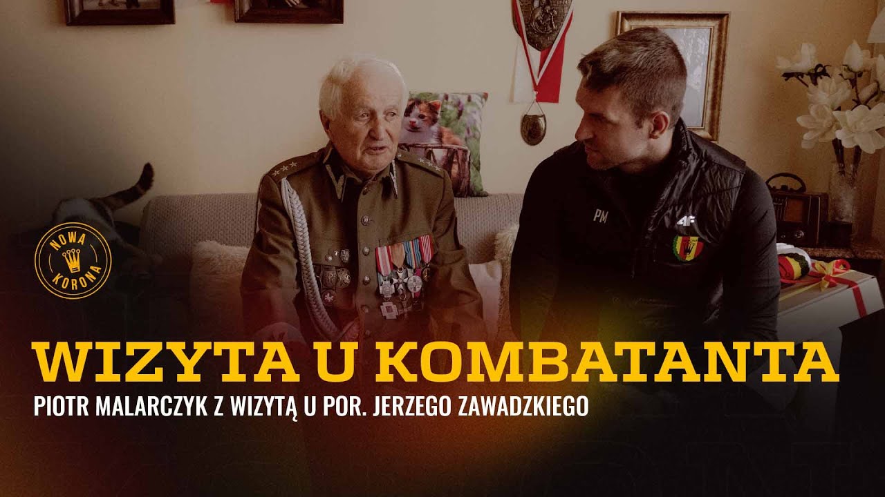 Korona Kielce z wizytą u kombatanta Jerzego Zawadzkiego, ps. 