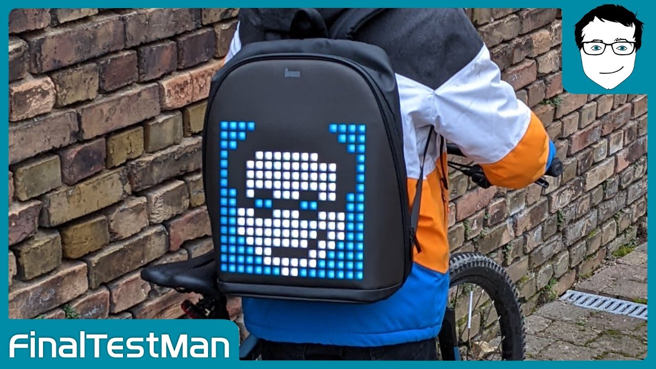Smarter Rucksack mit LED Licht im Test - Divoom Pixoo Backpack