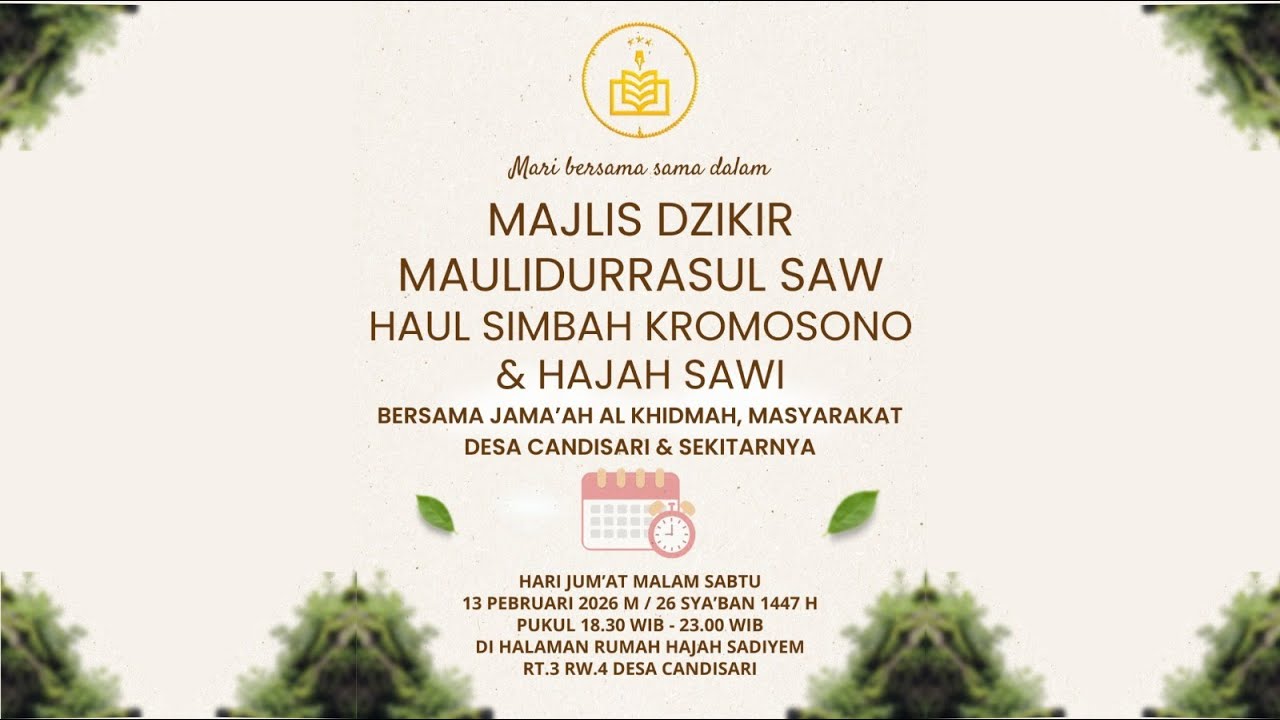 🔴Majlis Dzikir Maulidurrosul SAW Haul Simbah Kromosono & Hajah Sawi || Bersama Jamaah Al Khidmah
