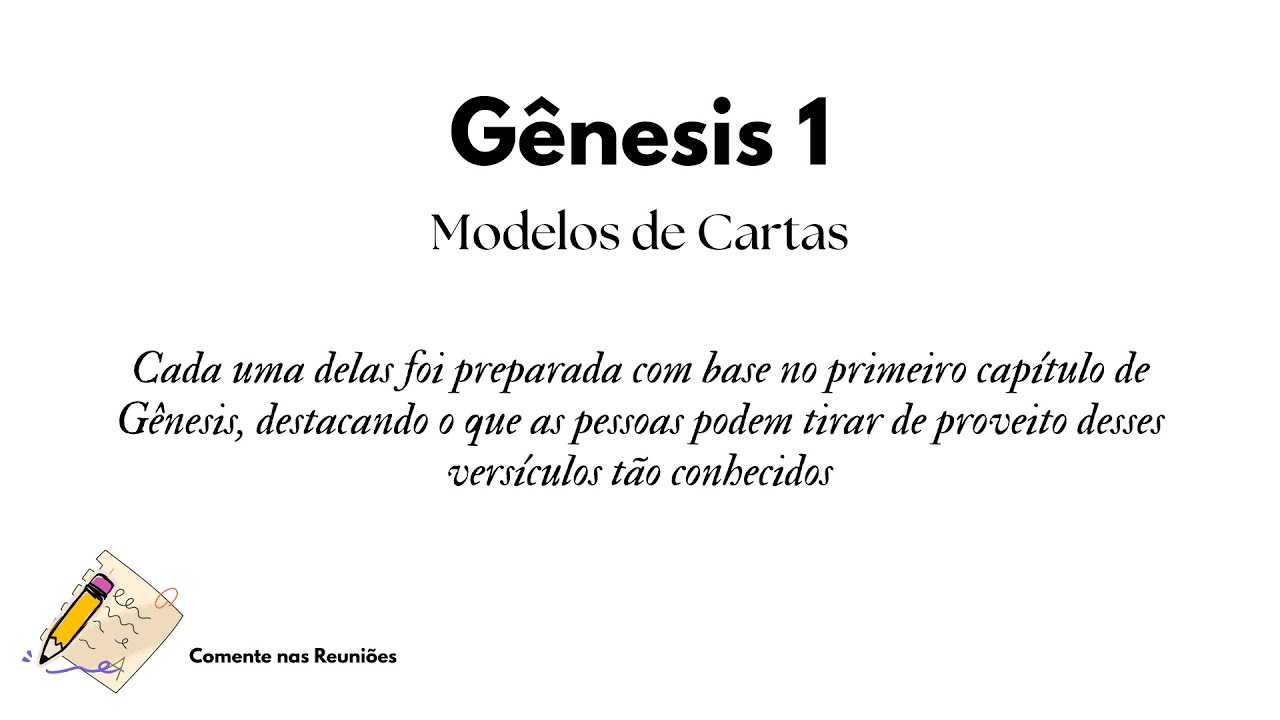 Modelos de Cartas - Gênesis 1