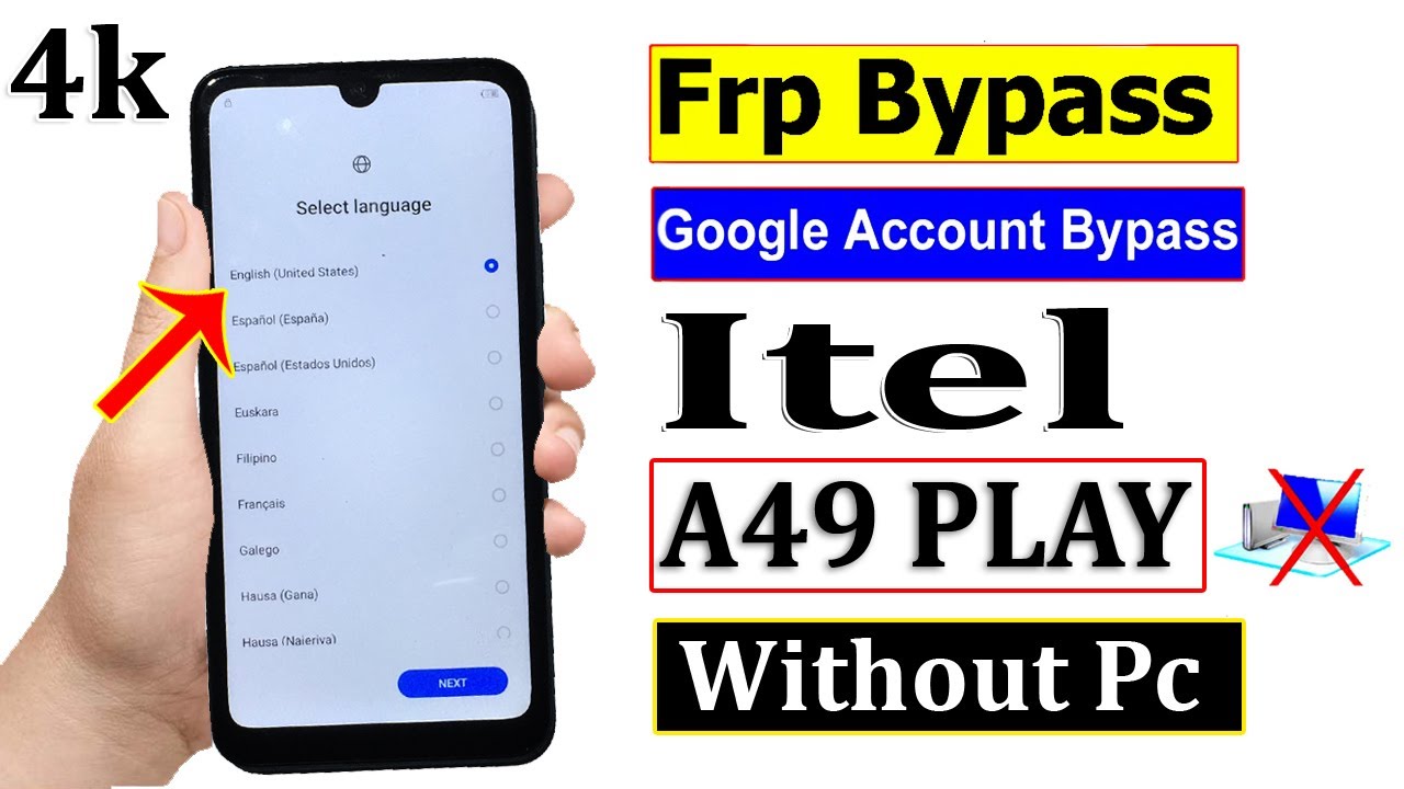 ITEL A49 (A631L) FRP BYPASS/GMAIL ACCOUNT REMOVE (WITHOUT PC) 2023 | A631L FRP BYPASS LOCK BYPASS