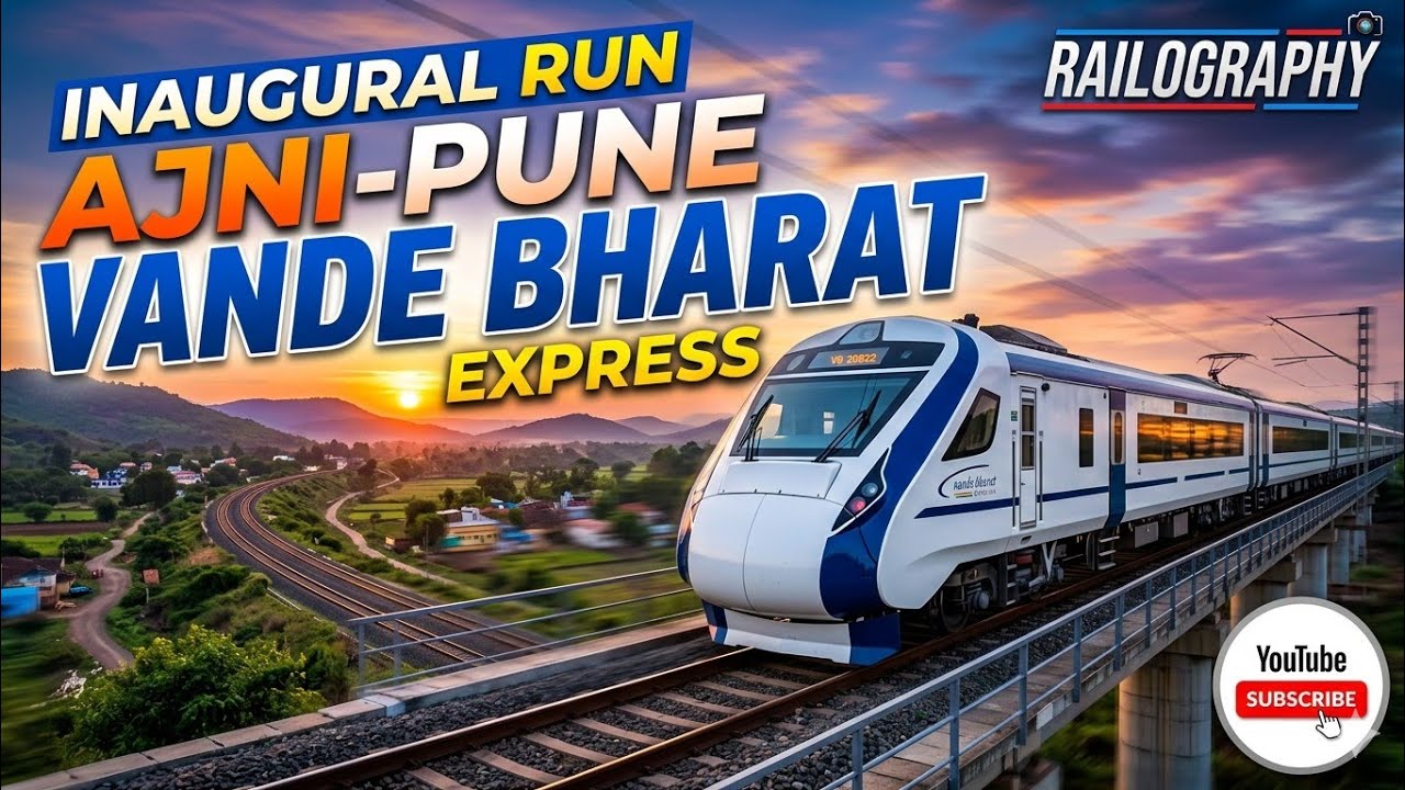 Nagpur Pune Vande Bharat Express arrival in Ajni Station#ashwinivaishnav#indianrailways
