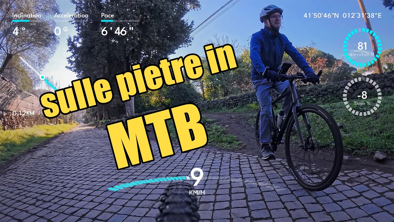 con la mtb sulle pietre di Roma antica