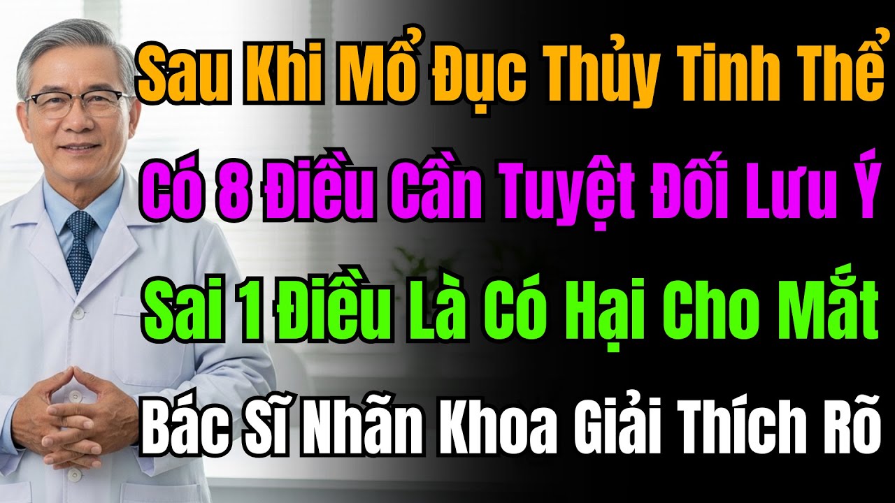 Đừng Làm Sai Để Mau Lành! Bác Sĩ Giải Đáp 8 Câu Hỏi Quan Trọng Sau Mổ Đục Thủy Tinh Thể Bạn Cần Biết