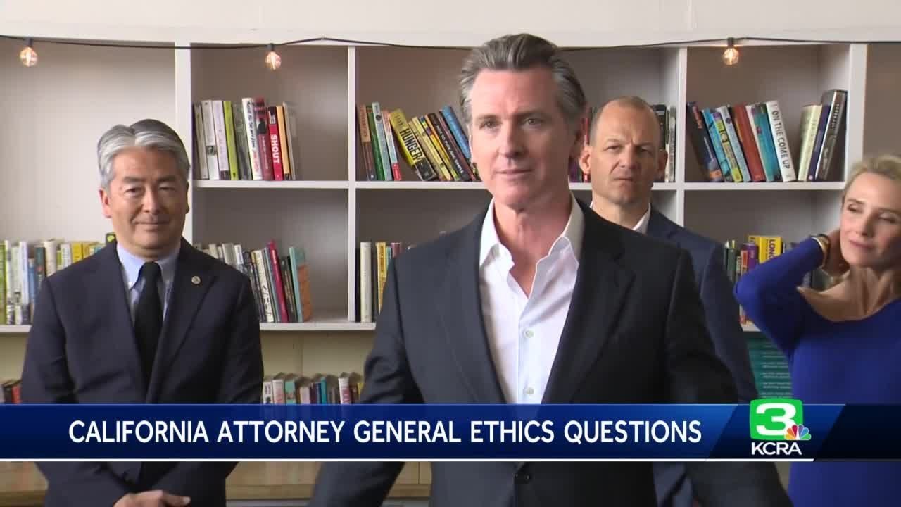 KCRA 3 asks Gov. Newsom about attorney general ethics questions