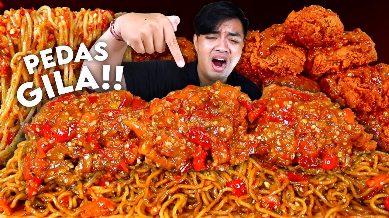 MUKBANG MCD SPICY SIRAM SAMBAL PAK GEMBUS 200 CABE + MIE GACOAN LEVEL 8