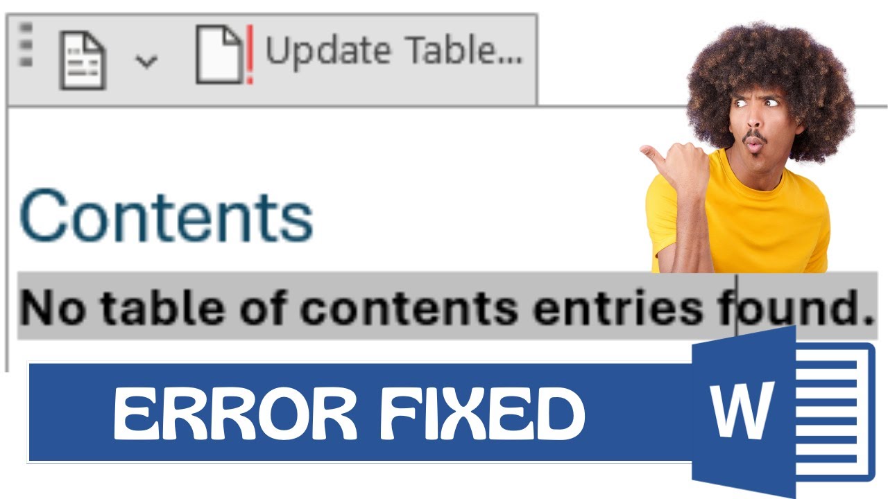 Устранение ошибки «Не найдены записи оглавления» в MS Word
