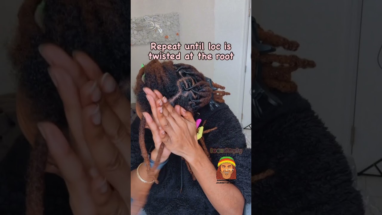 How to palm roll your locs | locs retwist