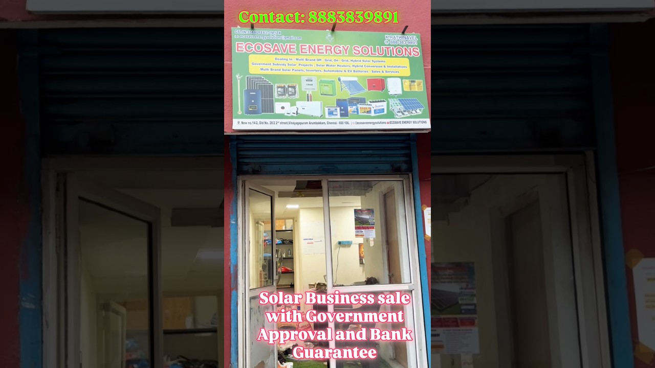 MNRE Approved Solar EPC Company sale with lease office in Chennai  