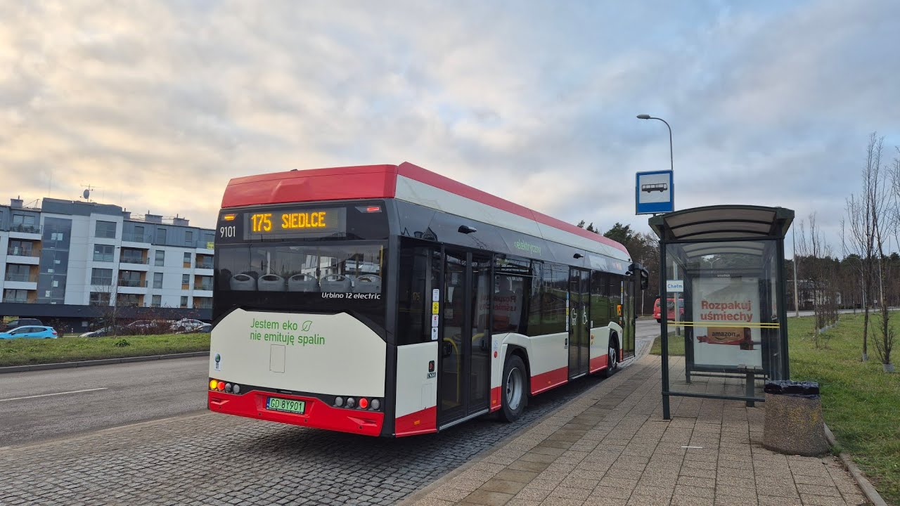 [PKS Gdańsk] Solaris Urbino 12 IV electric #9101 - linia 175, kierunek Siedlce