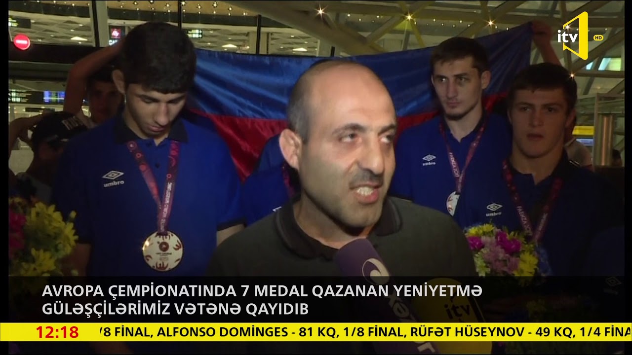 Avropa Çempionatında 7 medal qazanan yeniyetmə güləşçilərimiz Vətənə qayıdıb