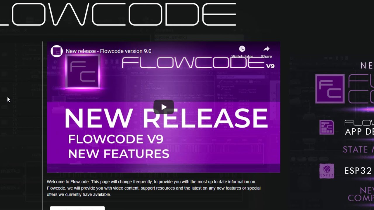 Flowcode 9 загрузка прошивки в ESP32