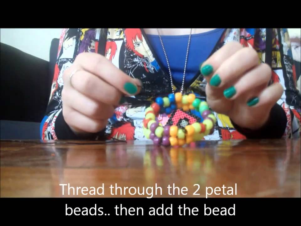 How to make a Kandi Flower Bracelet/Cuff.