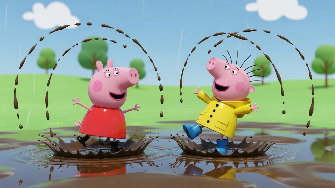 Peppa Pig Saltó en el Charco Más Grande | Canciones Infantiles y Rimas para Niños