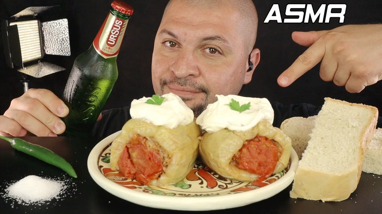 [ASMR] Ardei Umpluti Cu Smantana Si Ardei Iute (fara vorbe) MUKBANG 🇷🇴