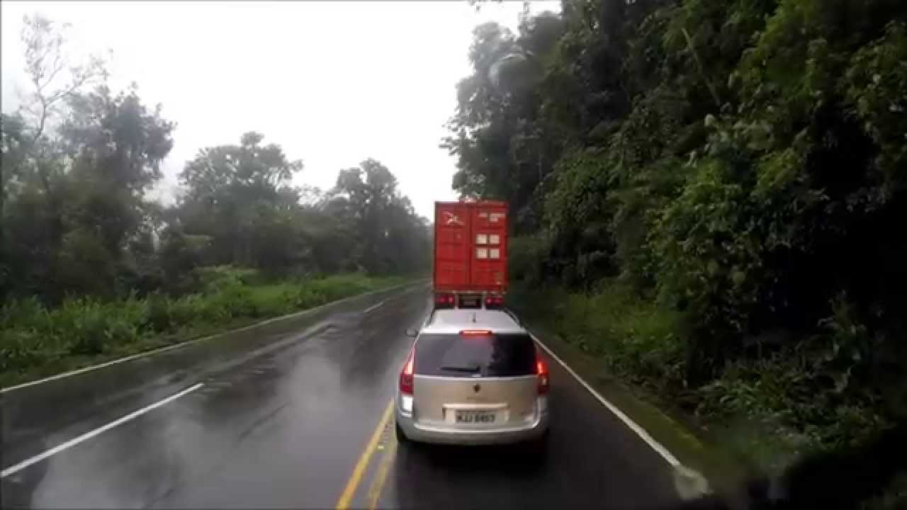 Descendo a serra Dona Francisca