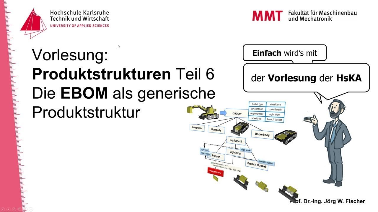 Produktionsorganisation R2O 6 Produktstrukturen - Teil 6 - Die EBOM als generische Produktstruktur