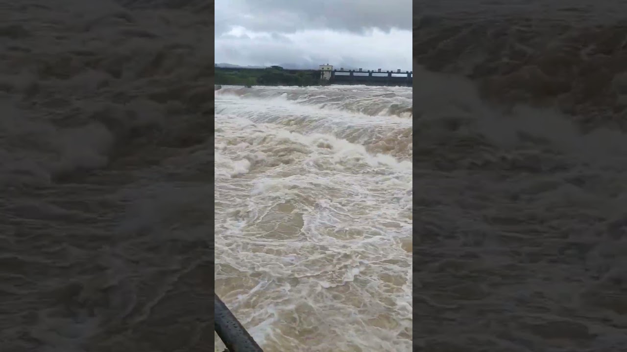 Stunning Visuals of Water Discharge at Khadakwasla Dam, Pune