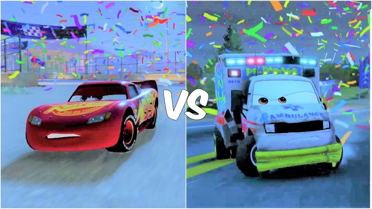 Cars 3: Driven to Win Lightning McQueen vs Dr. Damage