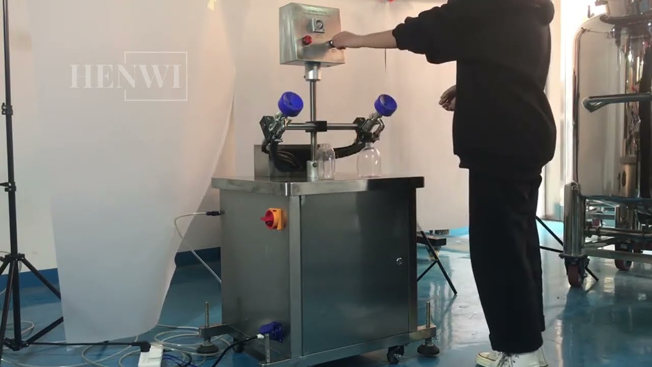 Manual Air Type Bottle Rinser Washer Ionized Air Glass Jar Bottle Cleaning Machine Dust Remover