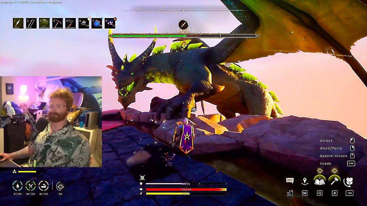 B0aty fights the Dragon boss on Runesape Dragonwilds
