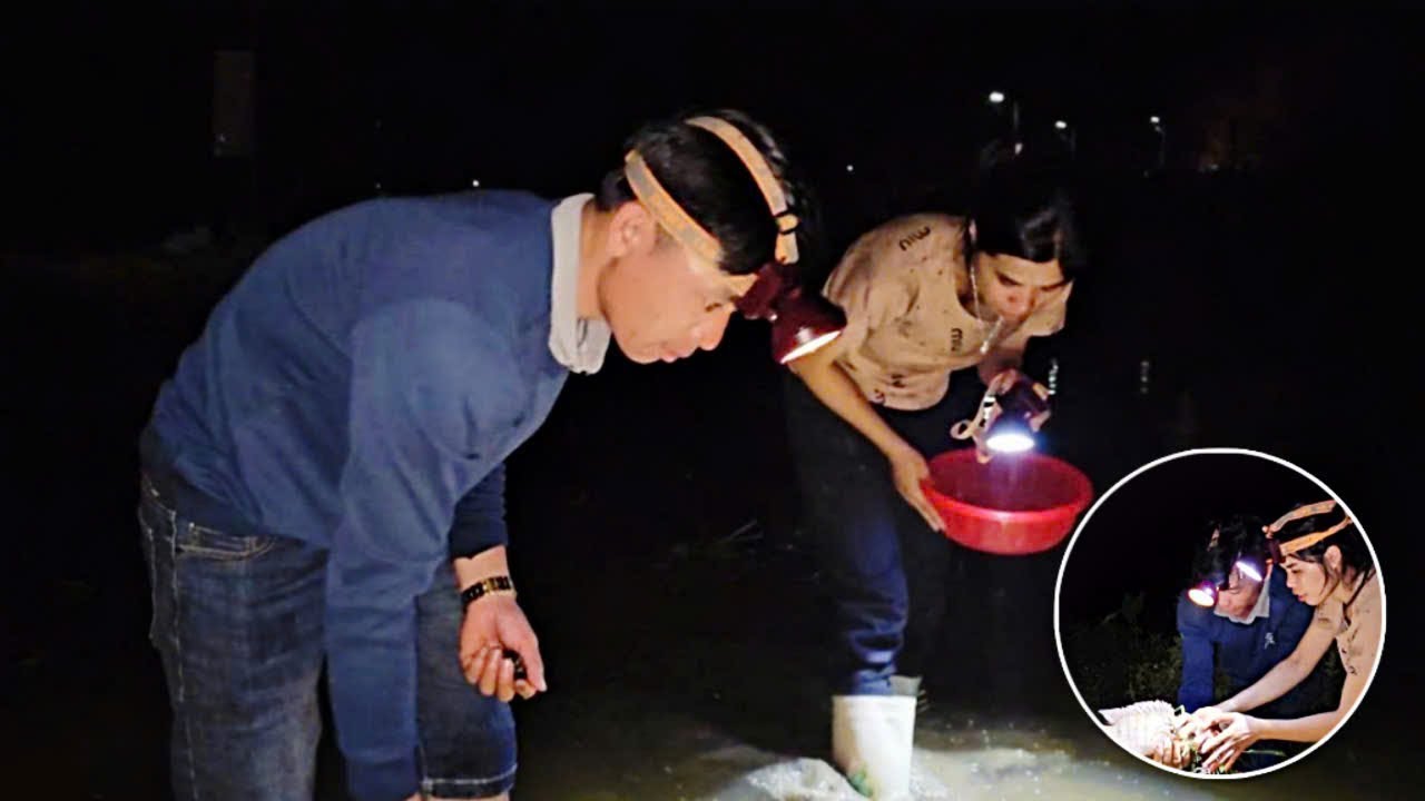 Doctor and single mother go fishing in the stream to sell for income