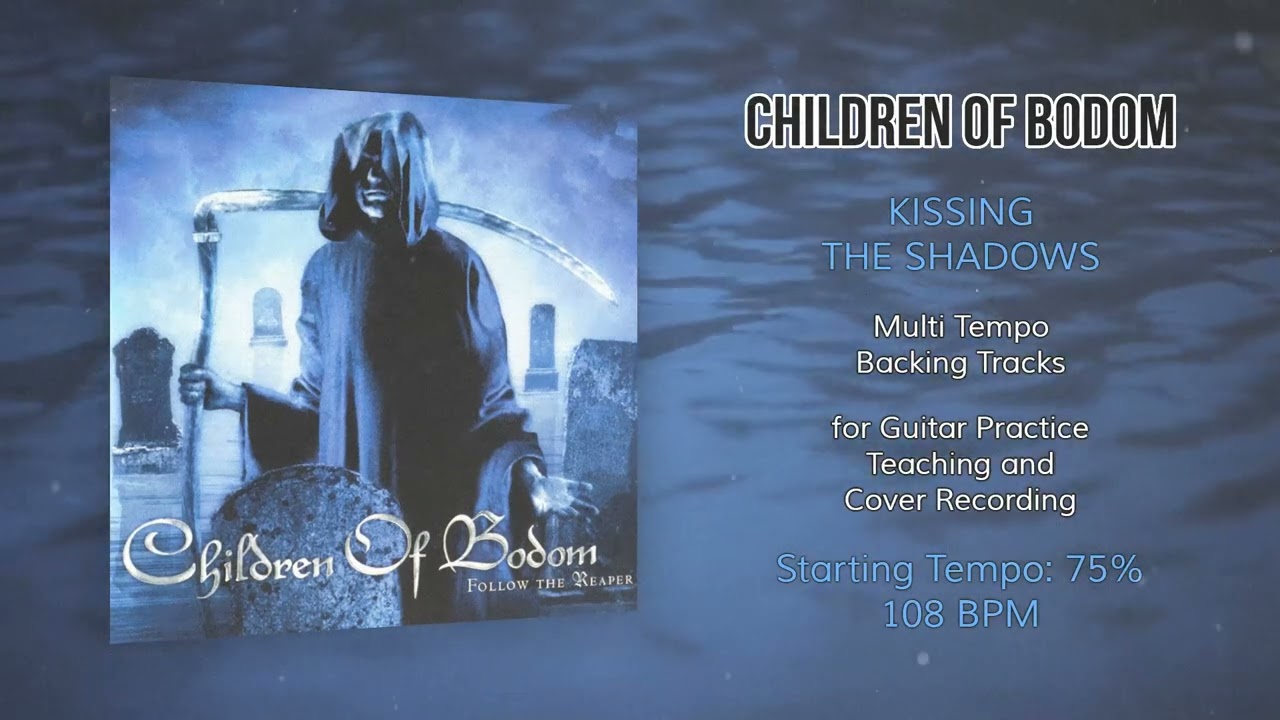 CHILDREN OF BODOM - Kissing the Shadows - 75% Tempo (108 BPM) Backing Track