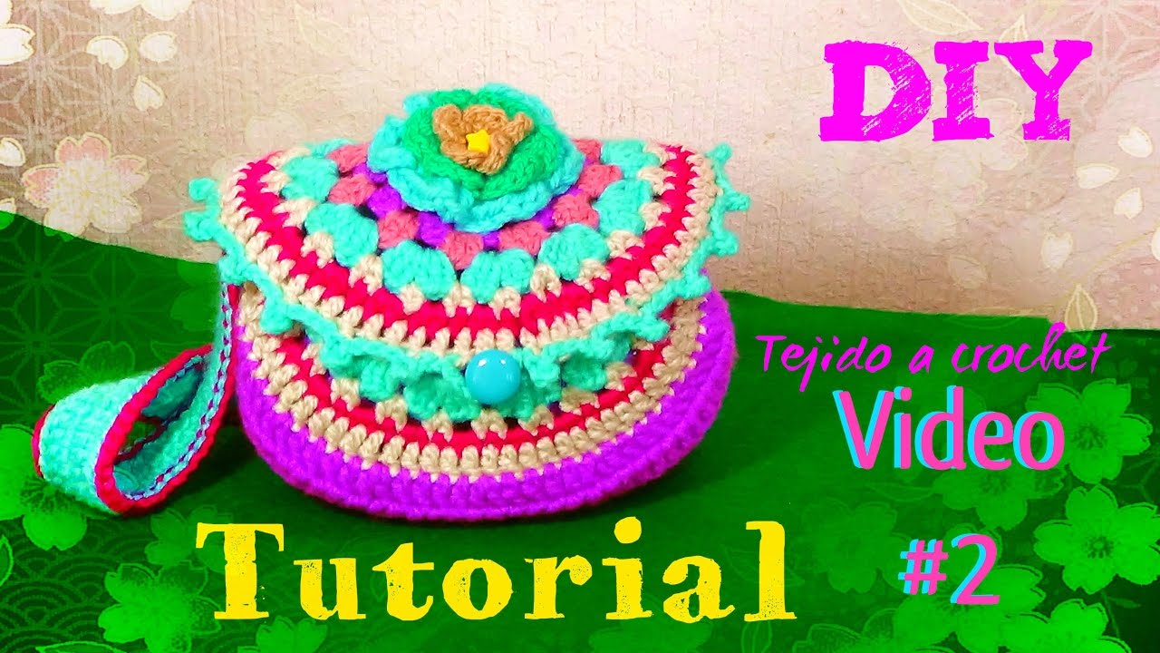 BOLSA TEJIDA CON GANCHO PASO A PASO  PARA CELULAR - VIDEO #2