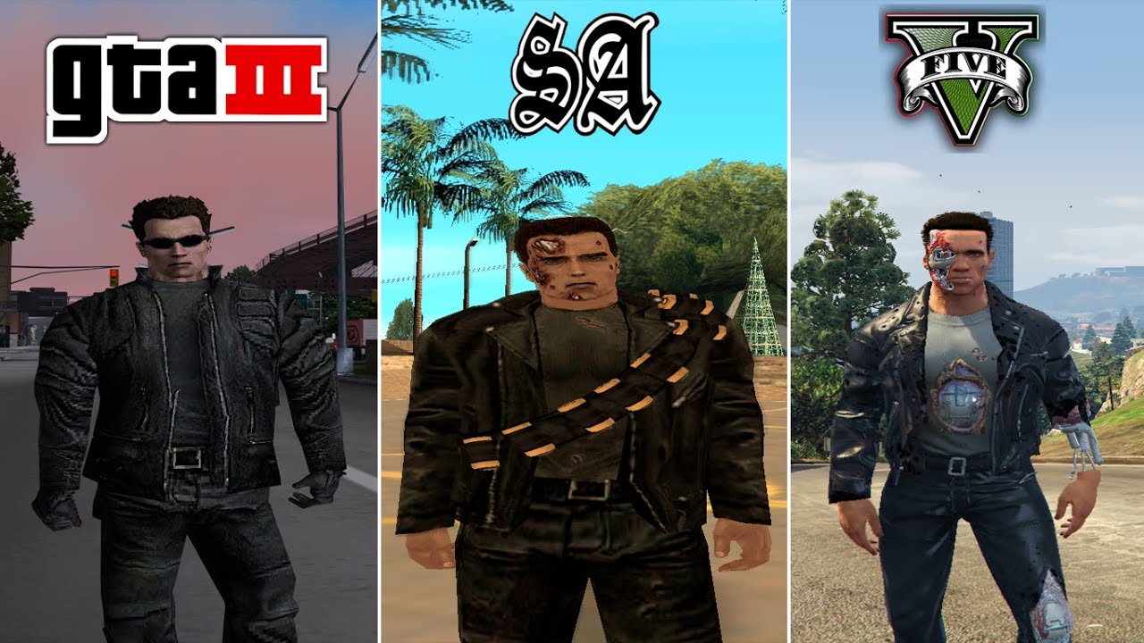 Terminator in GTA Games (Evolution)