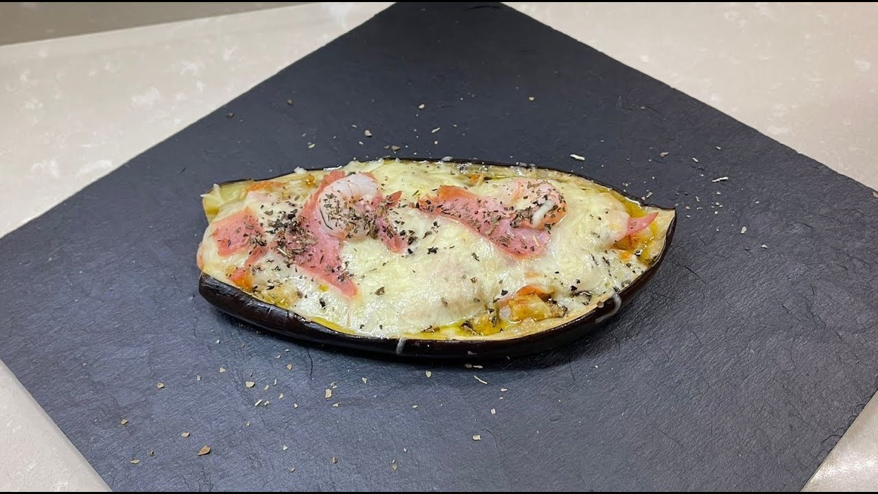 BERENJENAS RELLENAS DE GAMBAS Y JAMÓN