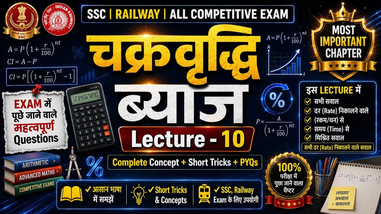 COMPOUND INTEREST FROM ZERO |🚨LEC-10 | SSC & RAILWAY EXAM ORIENTED ￼