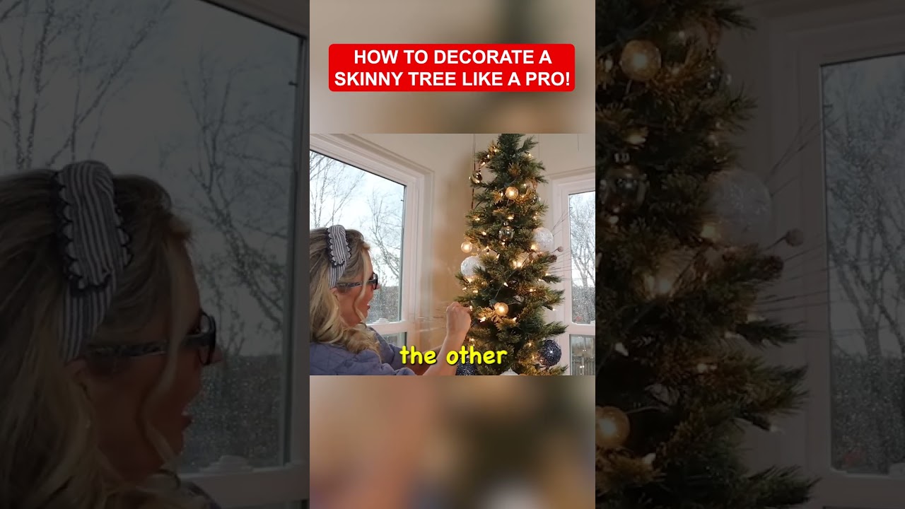 The BEST Way to Decorate a Skinny Tree :)