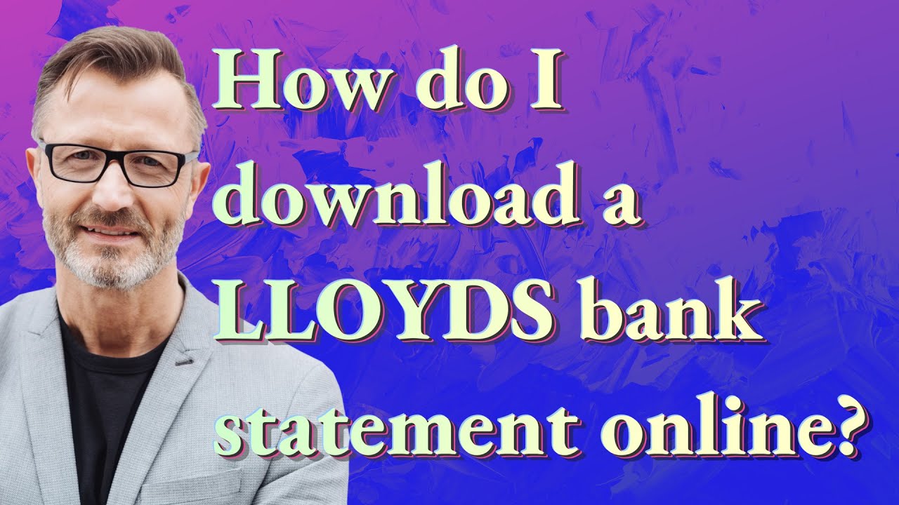 How do I download a Lloyds bank statement online?