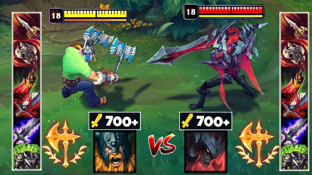 700 AD AATROX vs 700 AD OLAF FIGHTS & Best Moments!