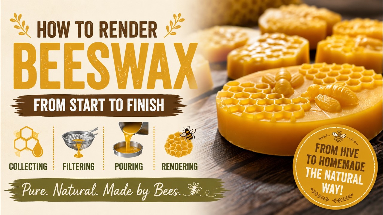 Bees & Beekeeping | How to Render Beeswax from Start to Finish | Collecting, Filtering, Pouring