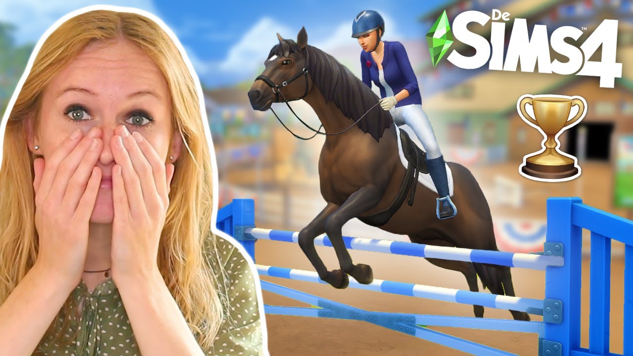 Spannende SPRINGWEDSTRIJD rijden met mijn paard op de SIMS 4! 🐴🏆 *Serie*