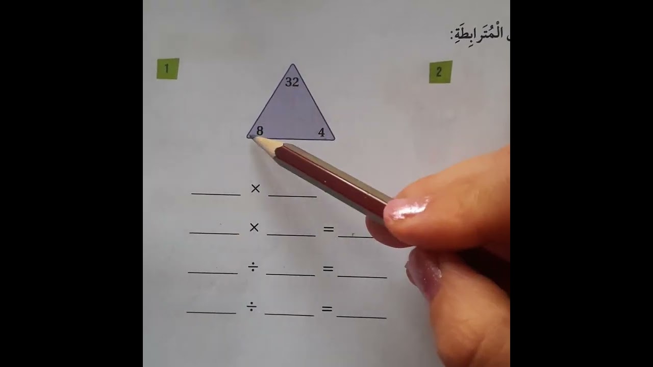 الحقائق المترابطة رياضيات صف ثالث