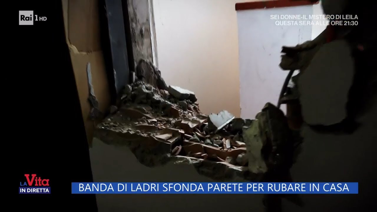 Banda di ladri sfonda parete per rubare in casa - La Vita in diretta - 07/03/2023