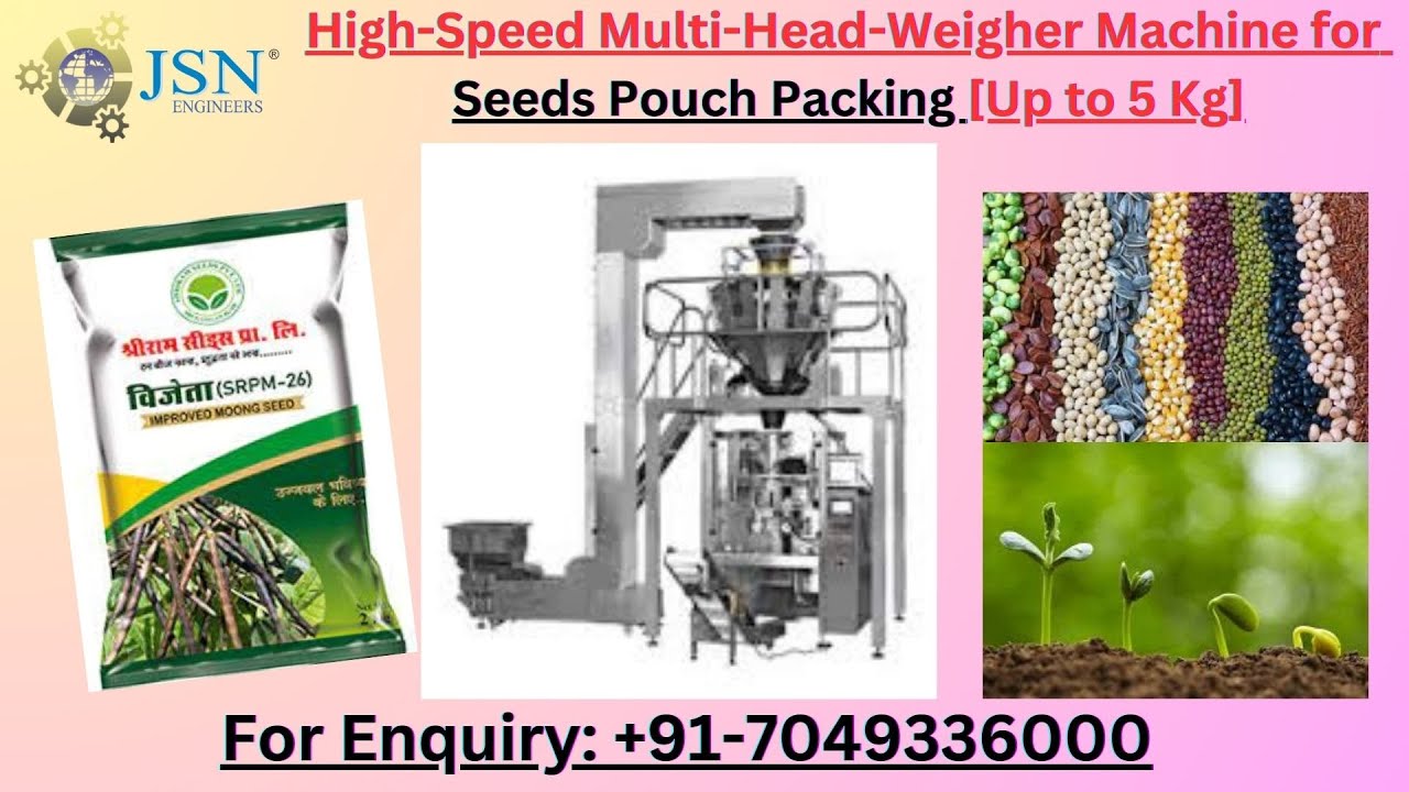 Seeds Packing Machine | बीज पैकिंग मशीन | Multi Head Weigher Machine | Pouch Packing | up to 5 Kg