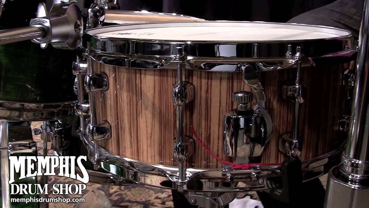 Sakae 14 x 5.5 Zebrawood/Mahogany Snare Drum - Played by Eric Harland