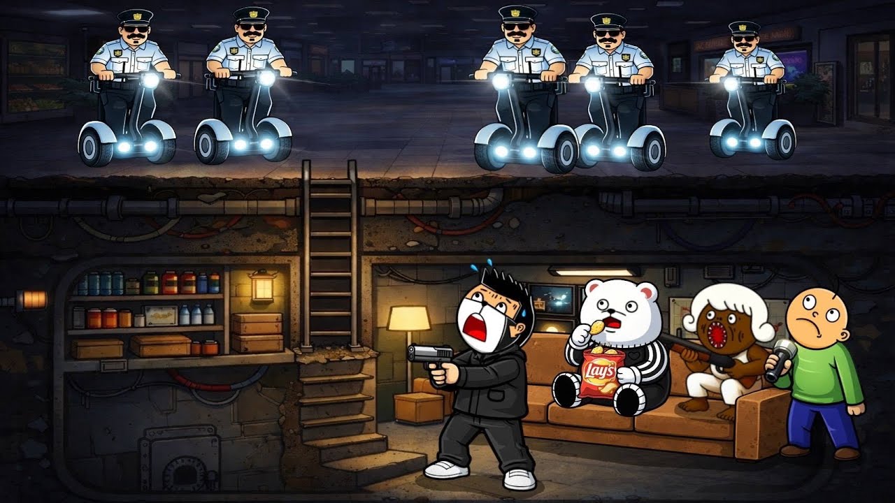 สร้างบ้านใต้ดินในห้าง 👮 Roblox