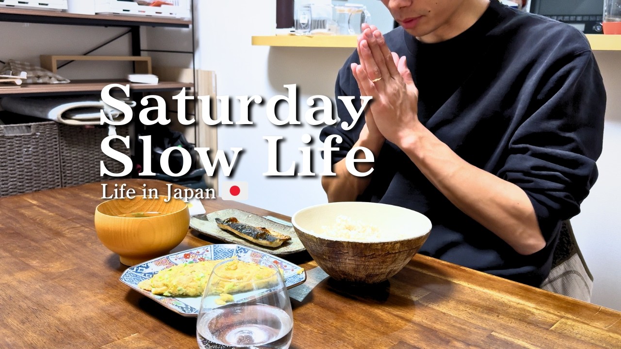 [🇯🇵Japanese Dad's Saturday Routine in Countryside] Breakfast, Coffee, Leftover lunch, Fish dinner