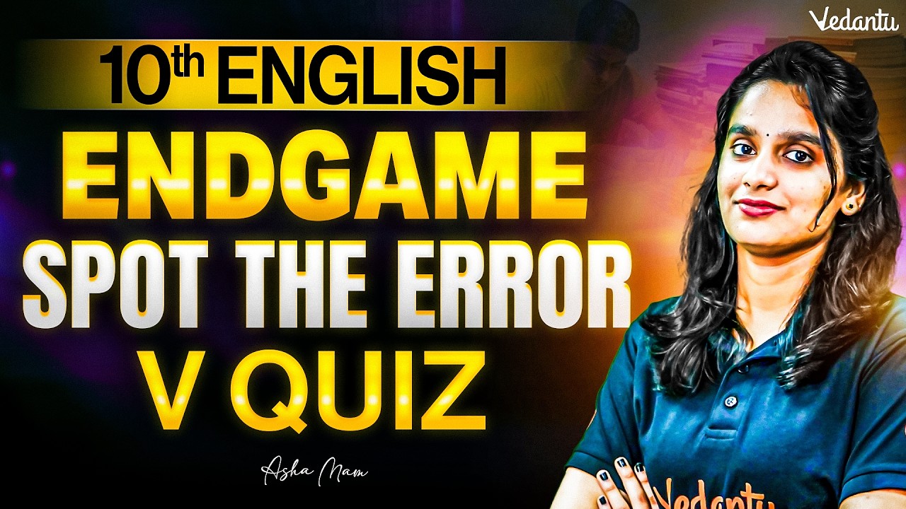 10th English | V-Quiz Special Spot the Error | ENDGAME | Asha Ma'am