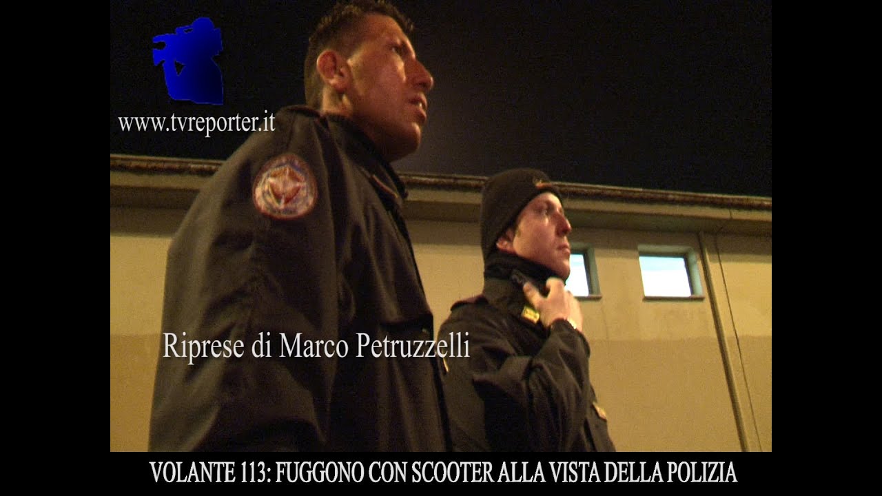 VOLANTE 113: FUGGONO CON SCOOTER DALLA POLIZIA