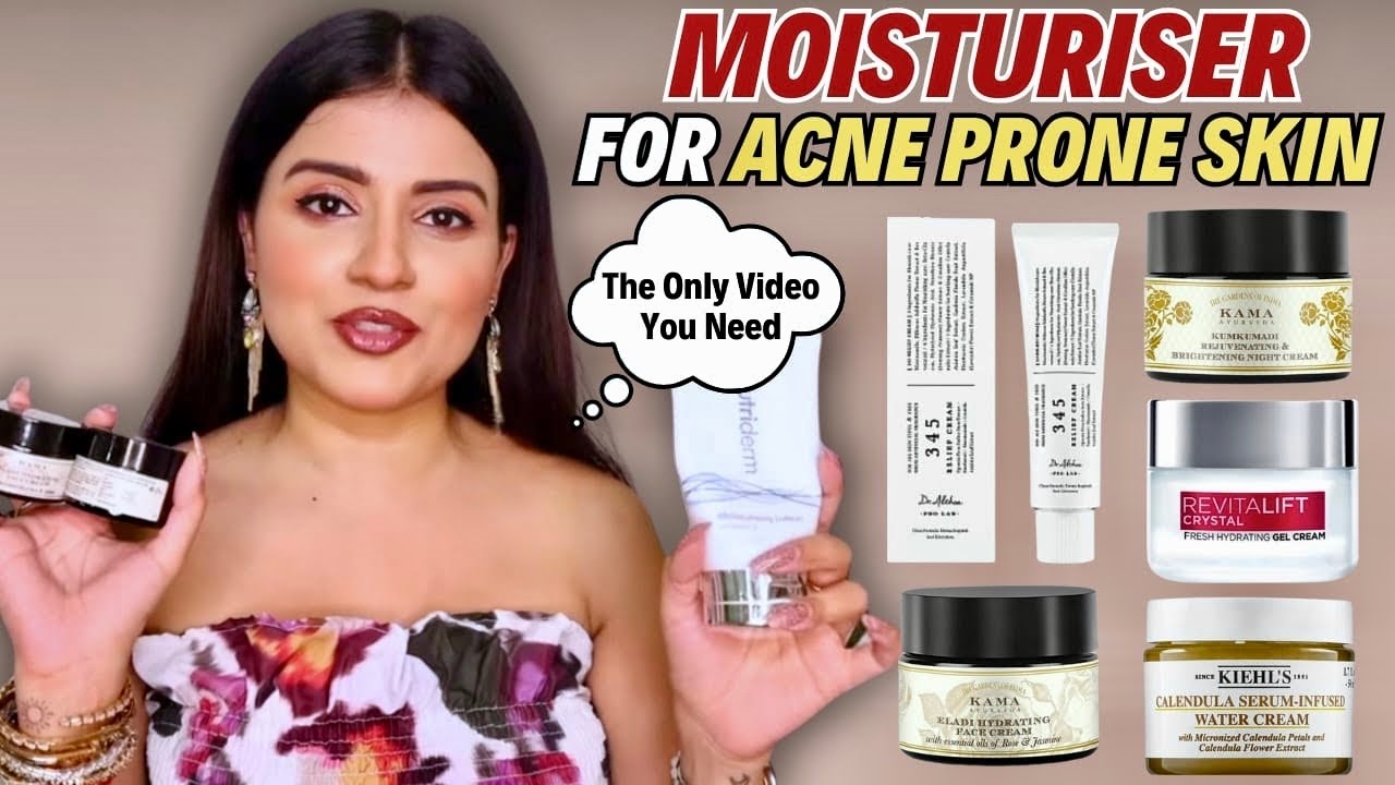 BEST MOISTURISERS FOR OILY ACNE PRONE SENSITIVE SKIN | Top 5 Moisturiser For Oily Skin
