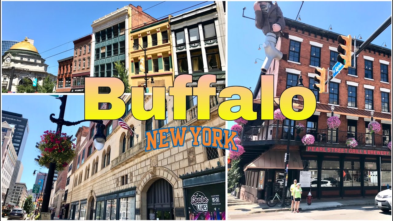 [4K] 🇺🇸 BUFFALO | Downtown & Waterfront | New York State | USA