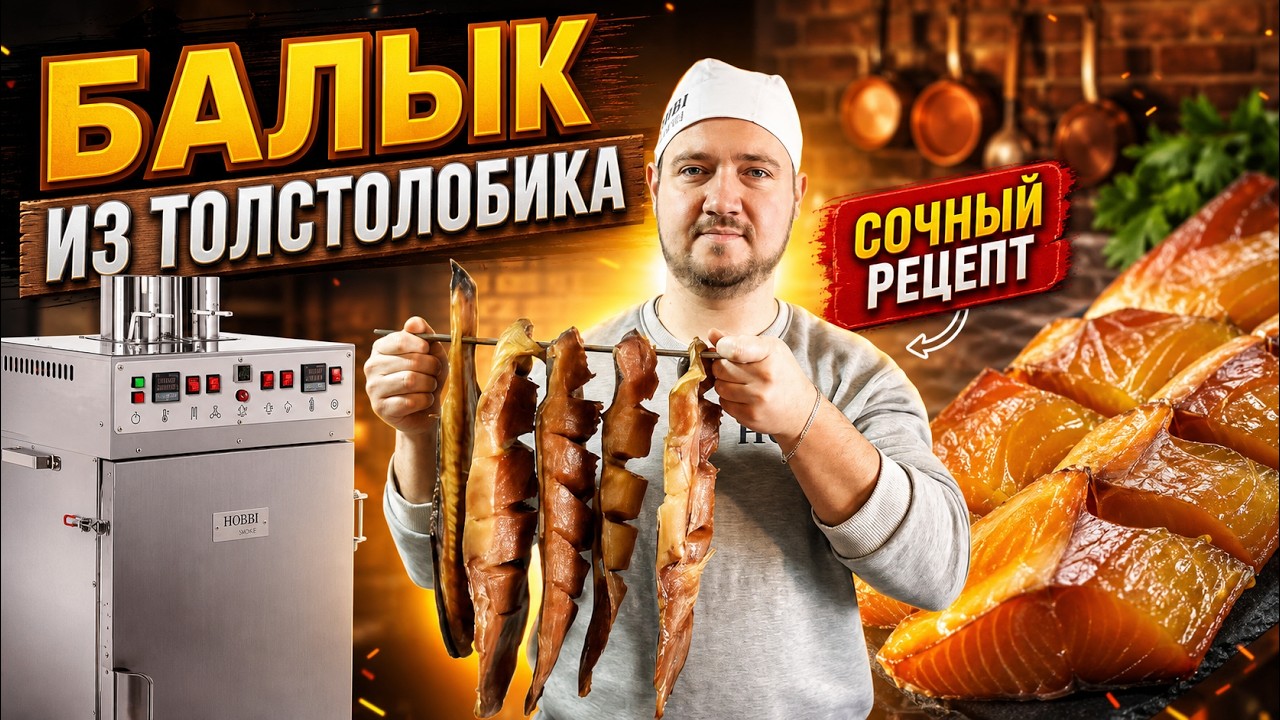 БАЛЫК из ТОЛСТОЛОБИКА своими руками. Дым - 6ч. t°С = +14...+27°С