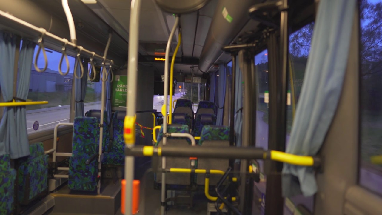 Sweden, Stockholm, bus 707 night ride from Botkyrkavägen to Vårberg